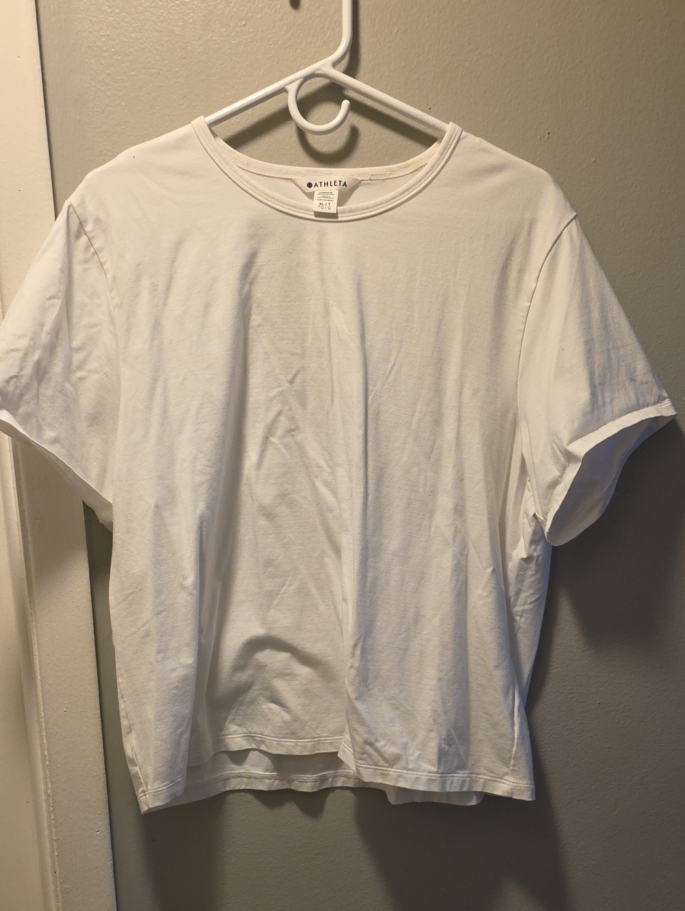 Athleta Women's White Short Sleeve Crew Tee